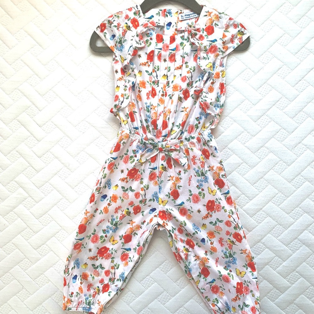Mayoral Spring Floral Jumpsuit